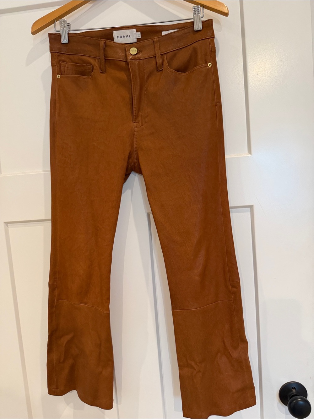 Frame leather Le Crop mini Boot pants 28